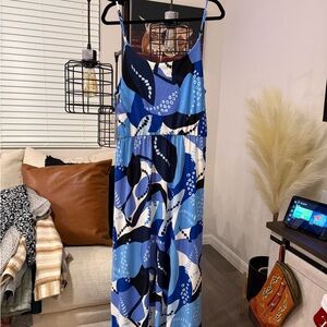 NAIF Blue and Black Patterned Dress